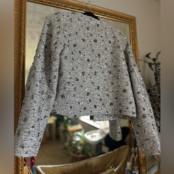 BLOGGERS FAVE NWOT ZARA Gray Structured Blazer - Picture 6 of 16